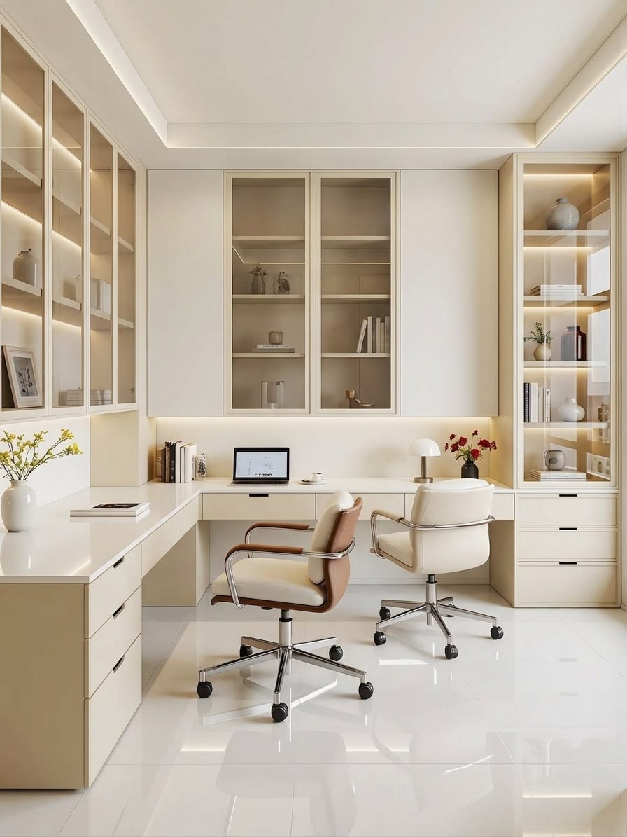 Modular Office Workstation with Sound-Dampening Fabric Privacy Dividers #41